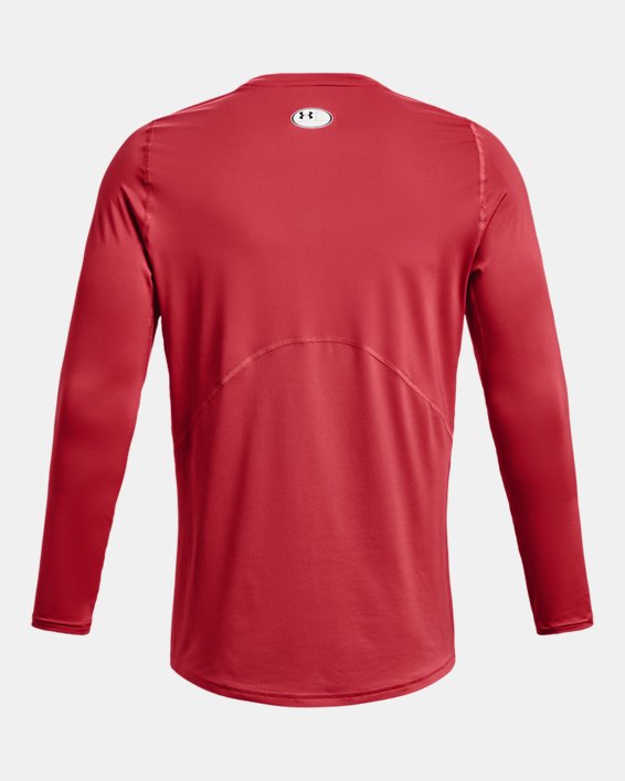 Camiseta de manga larga con ajuste ceñido HeatGear® para hombre, Red, pdpMainDesktop image number 5